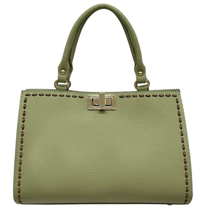 Clizia Leather Handbag - Made In Italy