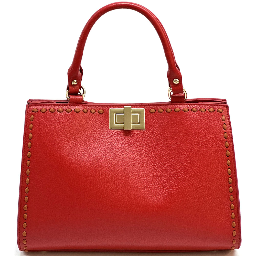 Clizia Leather Handbag - Made In Italy