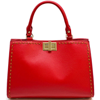 Clizia Leather Handbag - Made In Italy