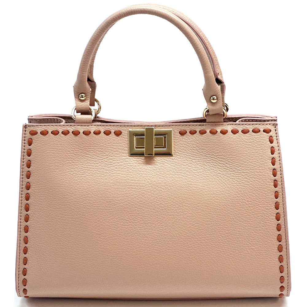 Clizia Leather Handbag - Made In Italy