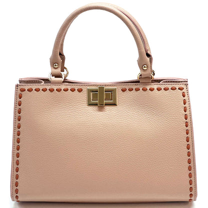 Clizia Leather Handbag - Made In Italy