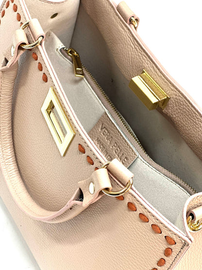 Clizia Leather Handbag - Made In Italy