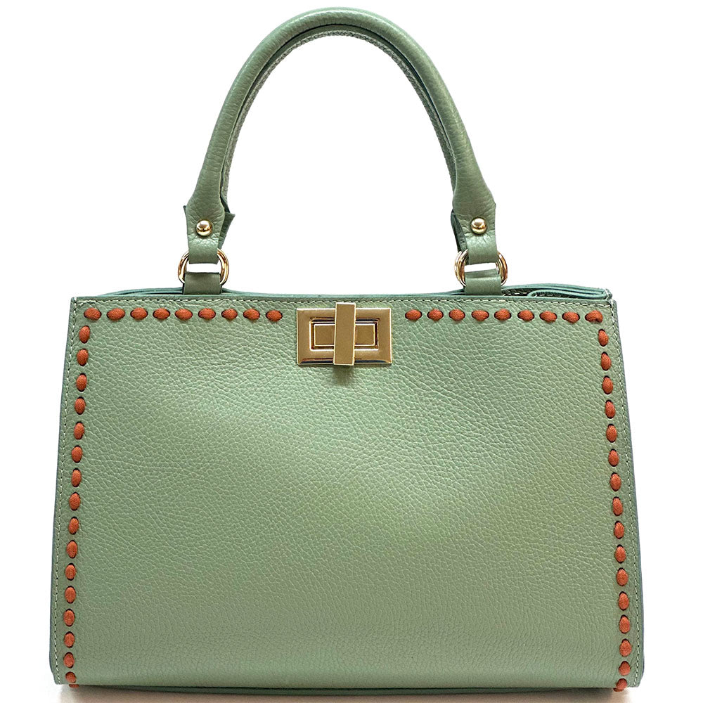 Clizia Leather Handbag - Made In Italy