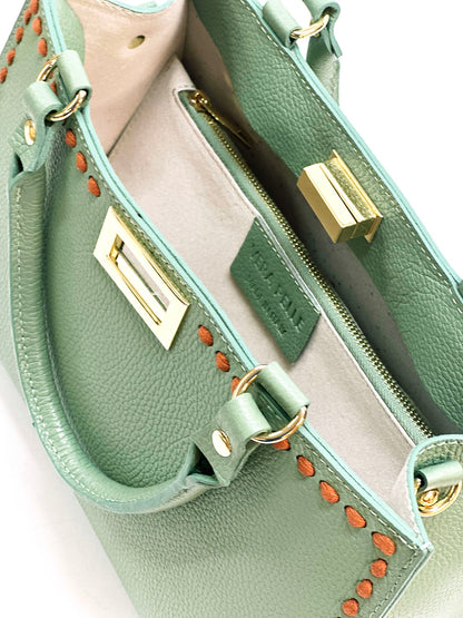 Clizia Leather Handbag - Made In Italy