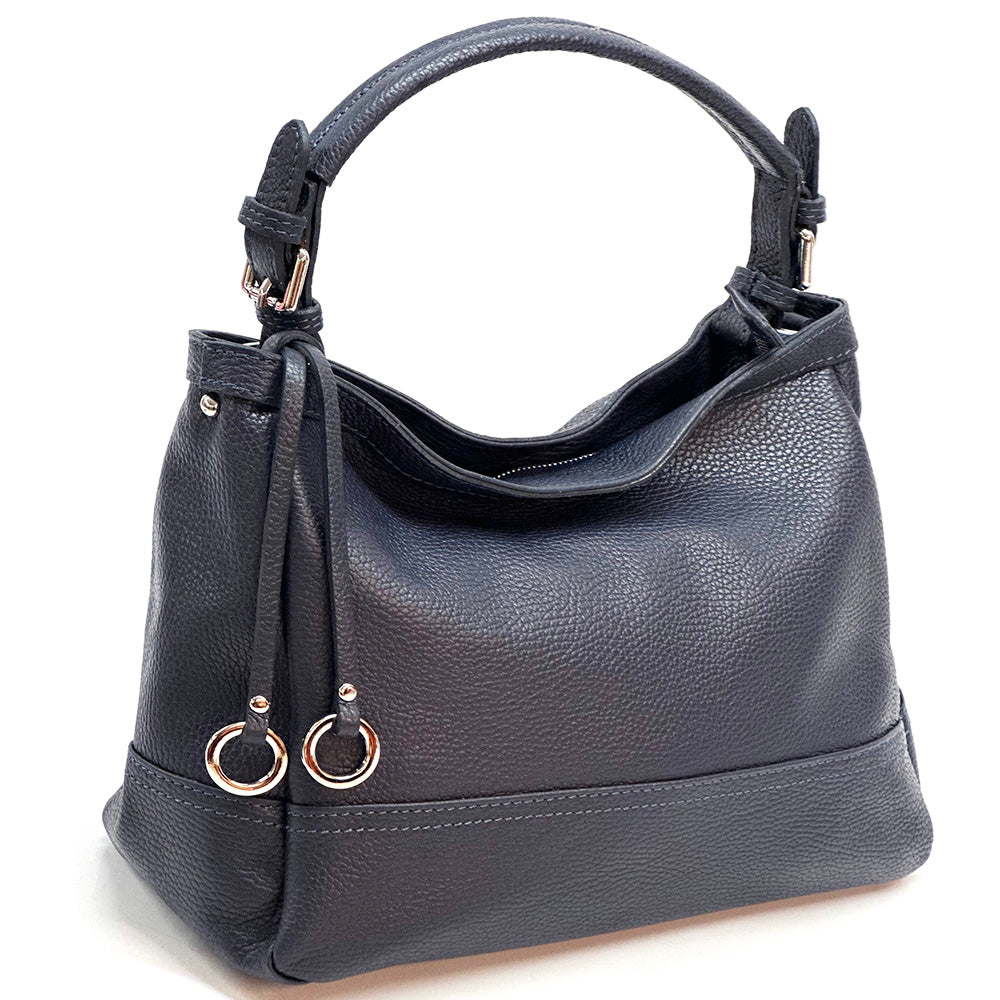Elena Hobo Italian Leather Shoulder Bag - Made In Italy