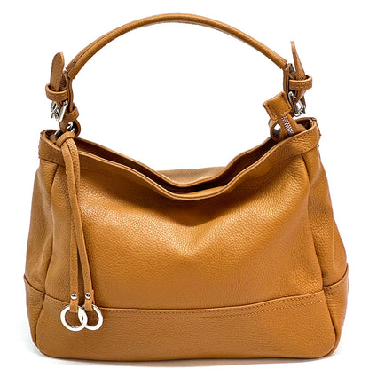 Elena Hobo Italian Leather Shoulder Bag - Made In Italy