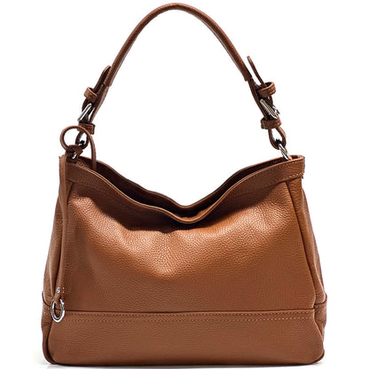 Elena Hobo Italian Leather Shoulder Bag - Made In Italy