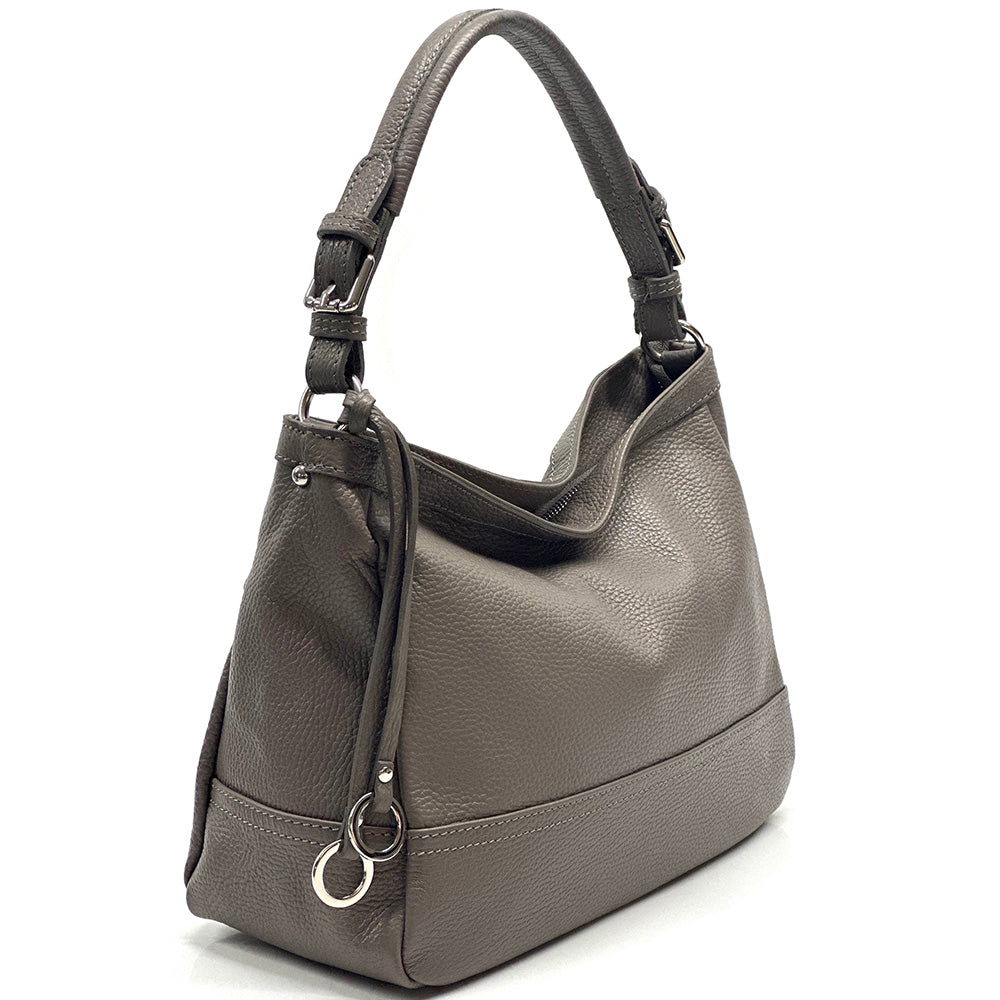 Elena Hobo Italian Leather Shoulder Bag - Made In Italy