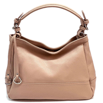 Elena Hobo Italian Leather Shoulder Bag - Made In Italy