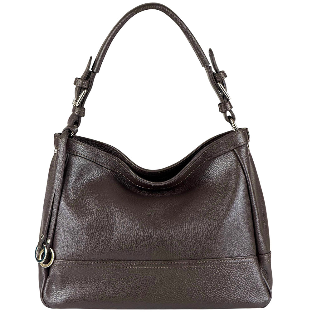 Elena Hobo Italian Leather Shoulder Bag - Made In Italy