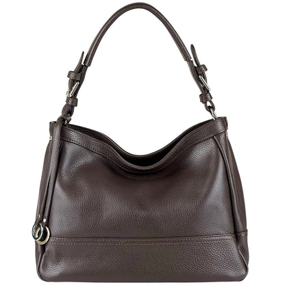 Elena Hobo Italian Leather Shoulder Bag - Made In Italy
