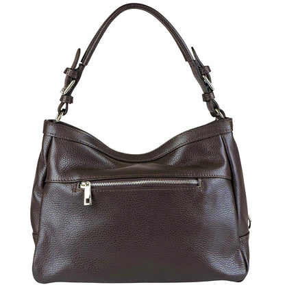 Elena Hobo Italian Leather Shoulder Bag - Made In Italy
