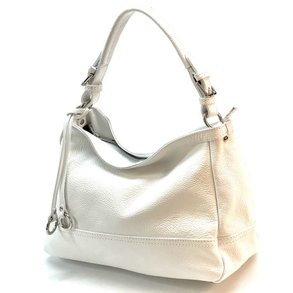Elena Hobo Italian Leather Shoulder Bag - Made In Italy