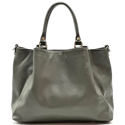 Donata Leather Hobo Bag - Made In Italy