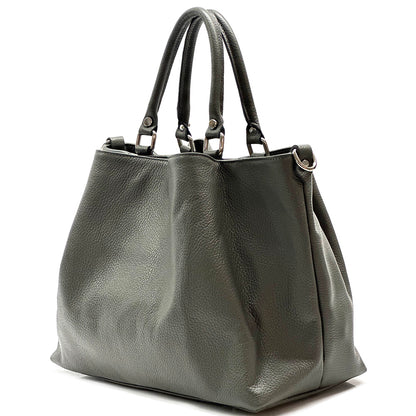Donata Leather Hobo Bag - Made In Italy
