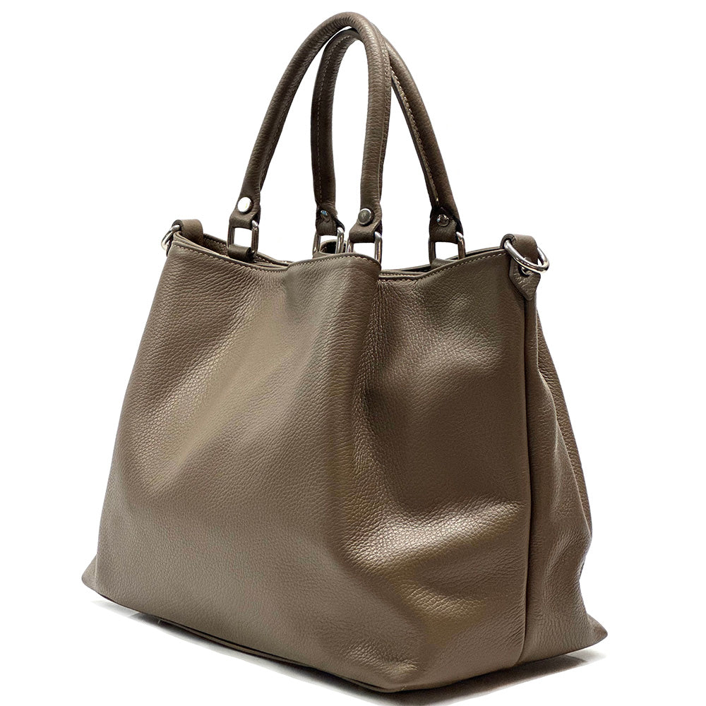 Donata Leather Hobo Bag - Made In Italy