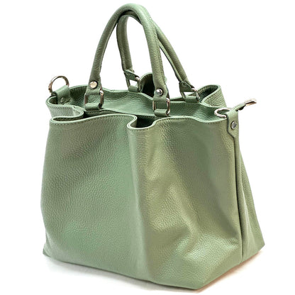 Donata Leather Hobo Bag - Made In Italy