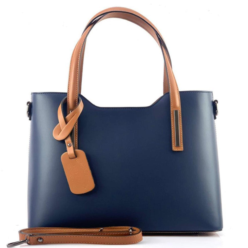 Emily leather Handbag - Made In Italy