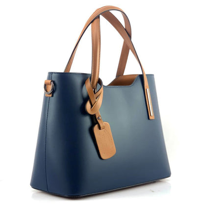 Emily leather Handbag - Made In Italy