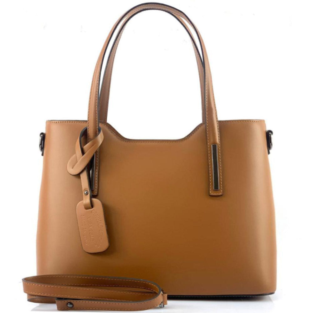 Emily leather Handbag - Made In Italy