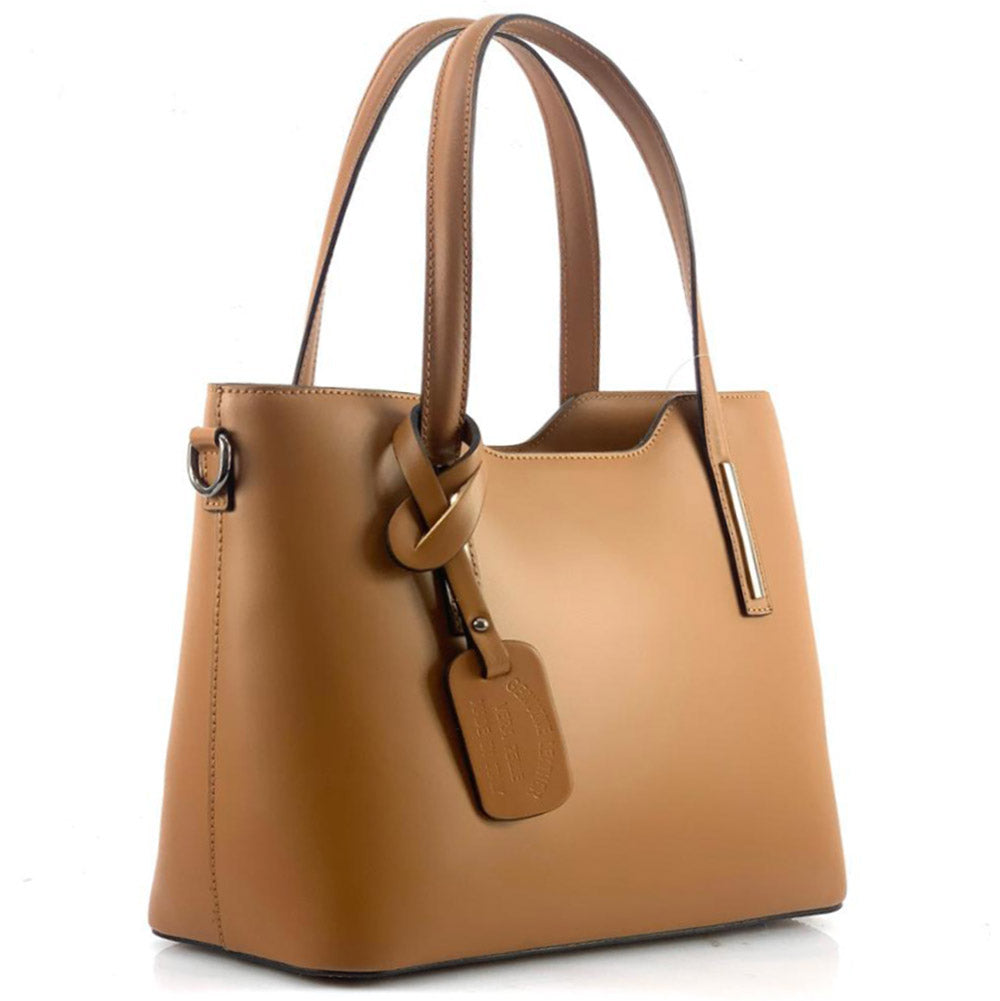 Emily leather Handbag - Made In Italy