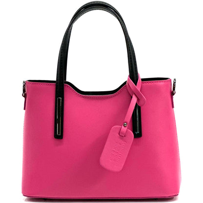 Emily leather Handbag - Made In Italy