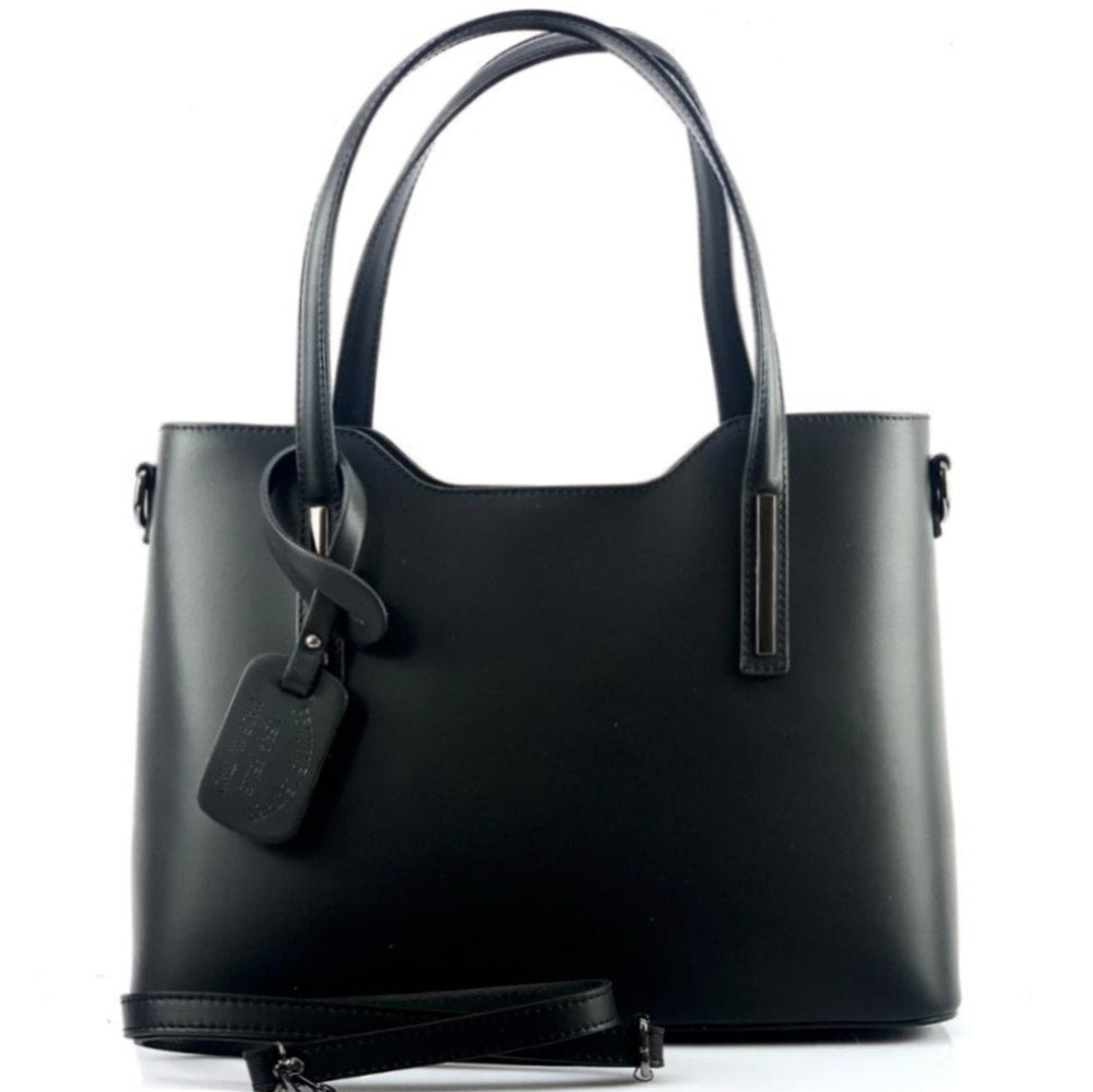 Emily leather Handbag - Made In Italy