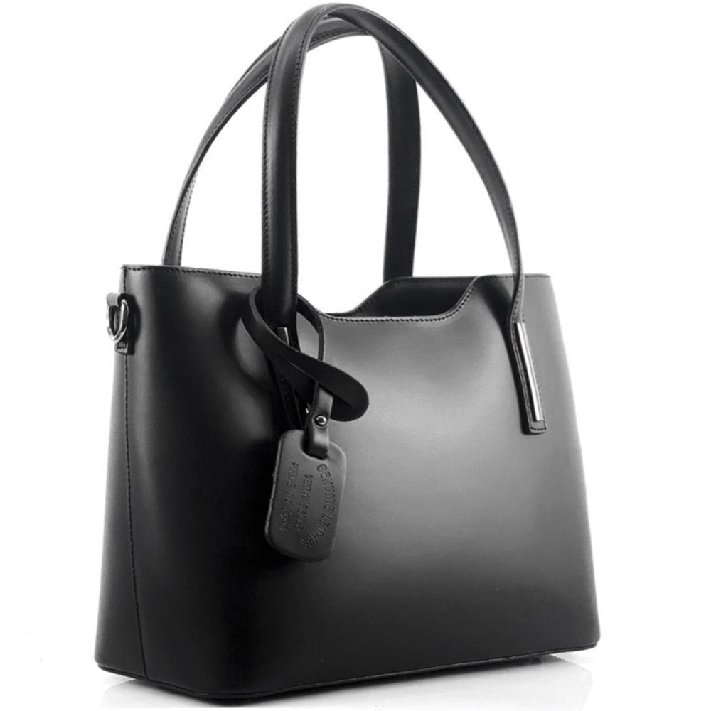 Emily leather Handbag - Made In Italy