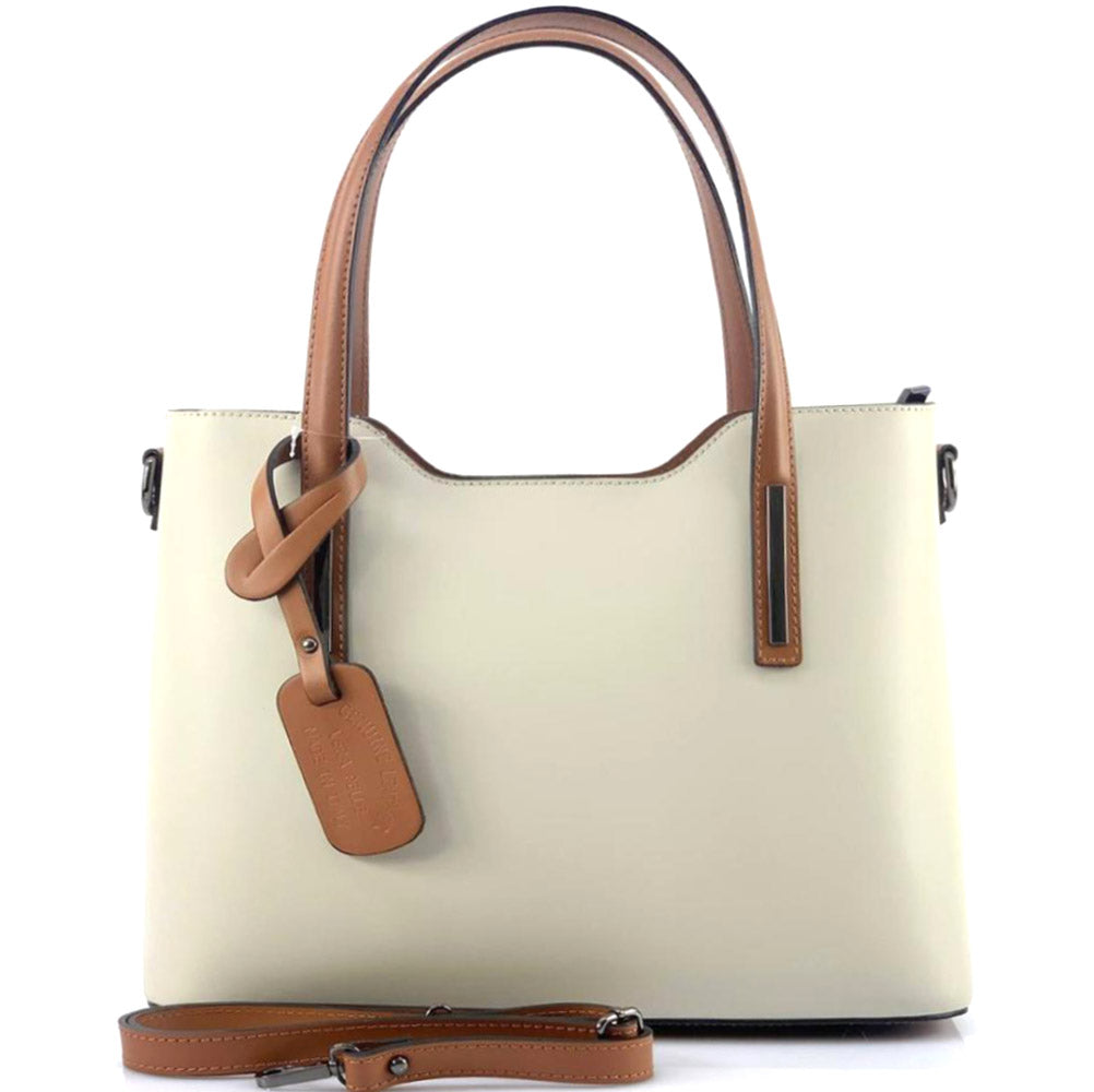 Emily leather Handbag - Made In Italy