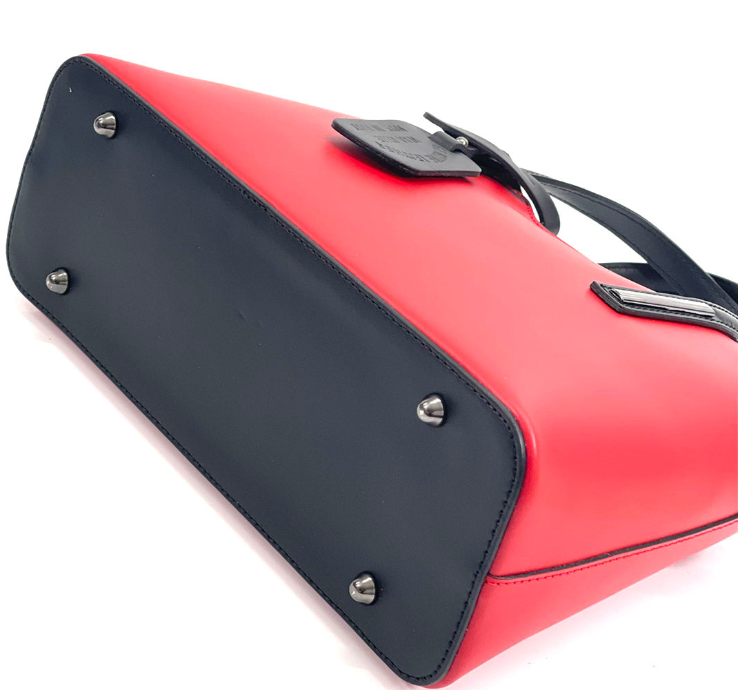 Emily leather Handbag - Made In Italy