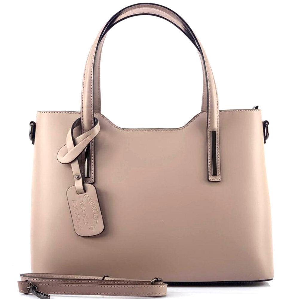 Emily leather Handbag - Made In Italy