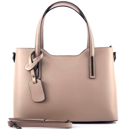 Emily leather Handbag - Made In Italy