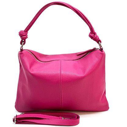 Lunaria Italian Leather Shoulder Bag - Made In Italy