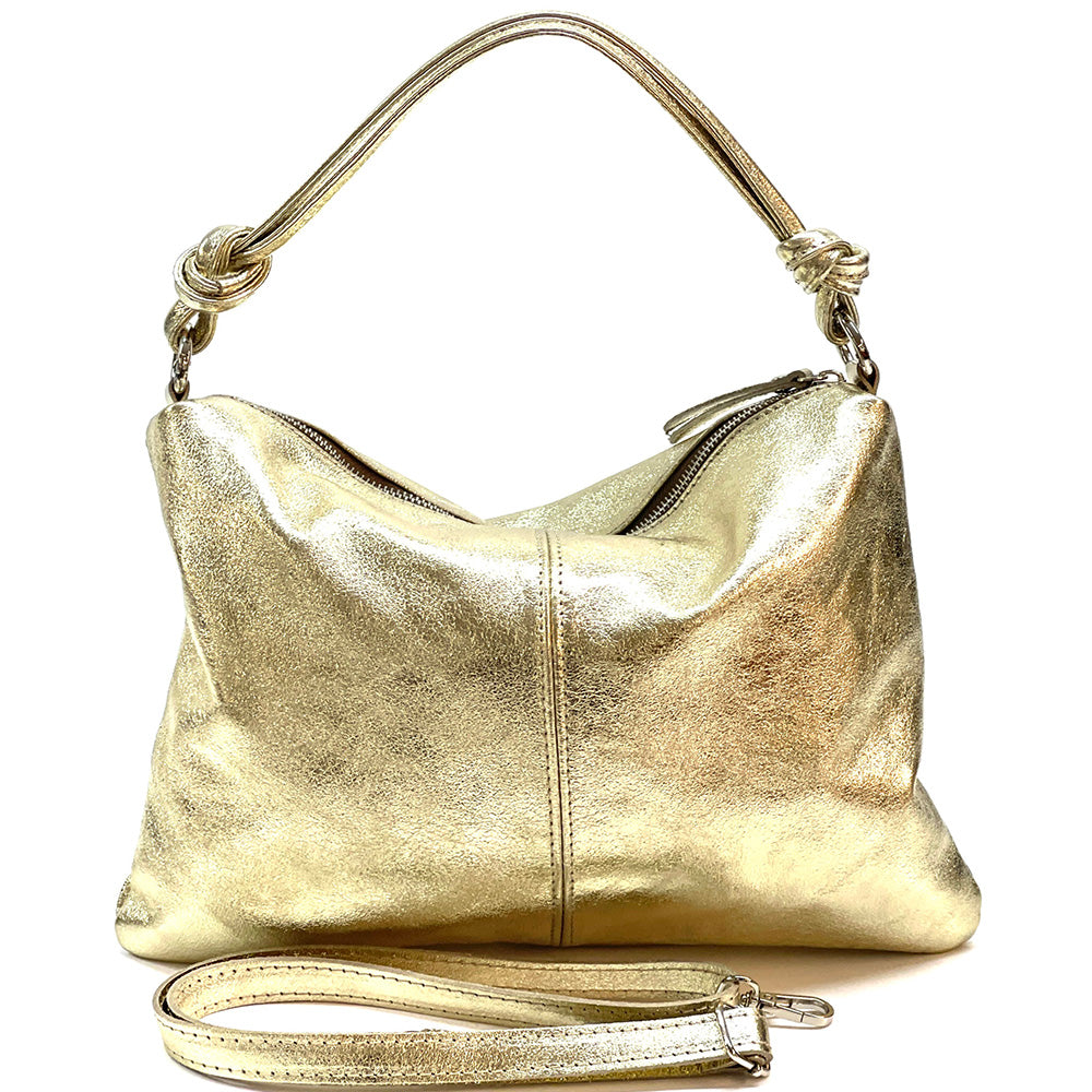 Lunaria Italian Leather Shoulder Bag - Made In Italy
