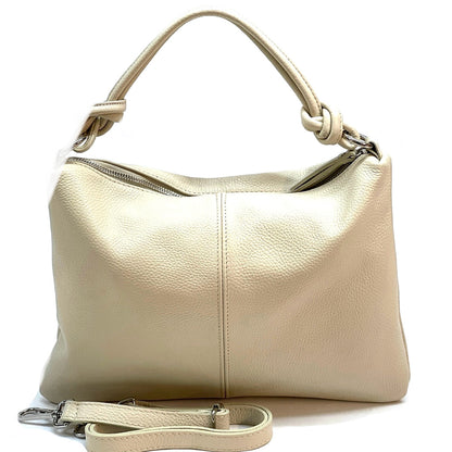 Lunaria Italian Leather Shoulder Bag - Made In Italy