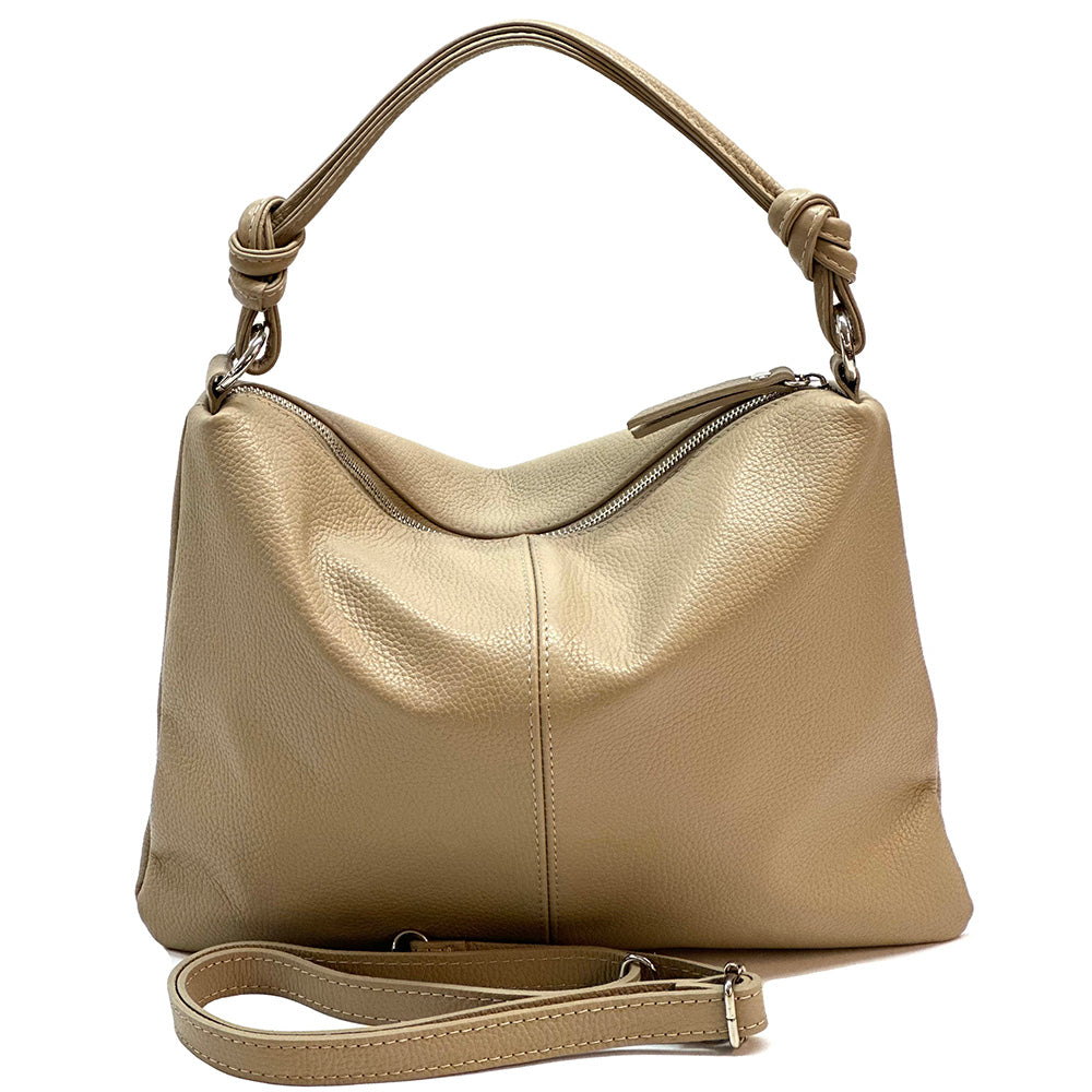 Lunaria Italian Leather Shoulder Bag - Made In Italy