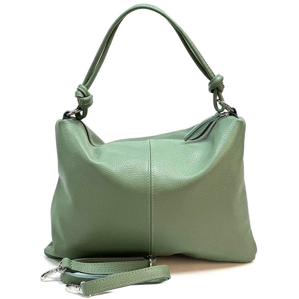 Lunaria Italian Leather Shoulder Bag - Made In Italy