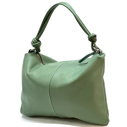 Lunaria Italian Leather Shoulder Bag - Made In Italy