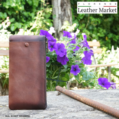 Wallet Adele in vintage leather - Made In Italy