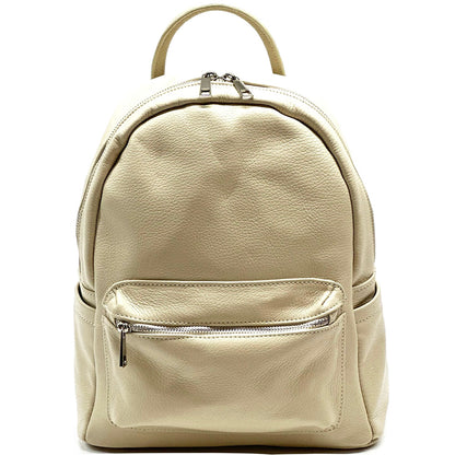 Santina Italian Leather Backpack - Made In Italy