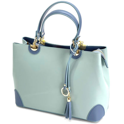 Irma leather handbag - Made In Italy