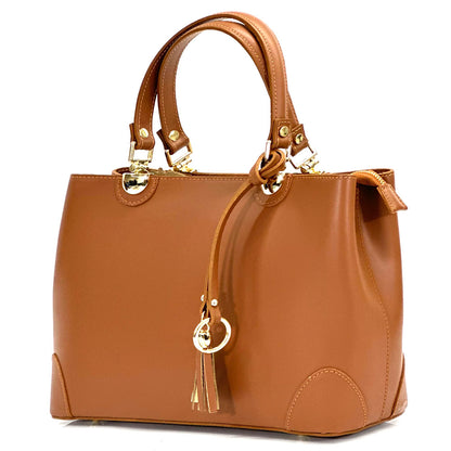 Irma leather handbag - Made In Italy