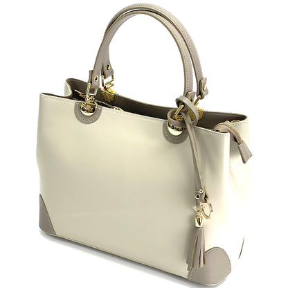 Irma leather handbag - Made In Italy