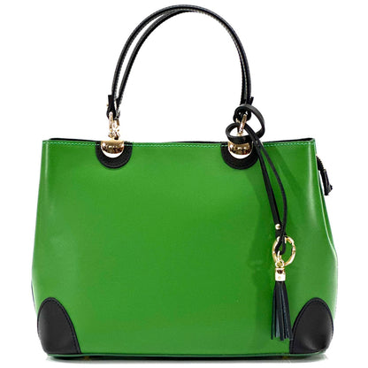 Irma leather handbag - Made In Italy