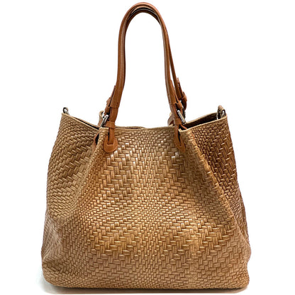 Debora S Leather Shoulder Bag - Made In Italy
