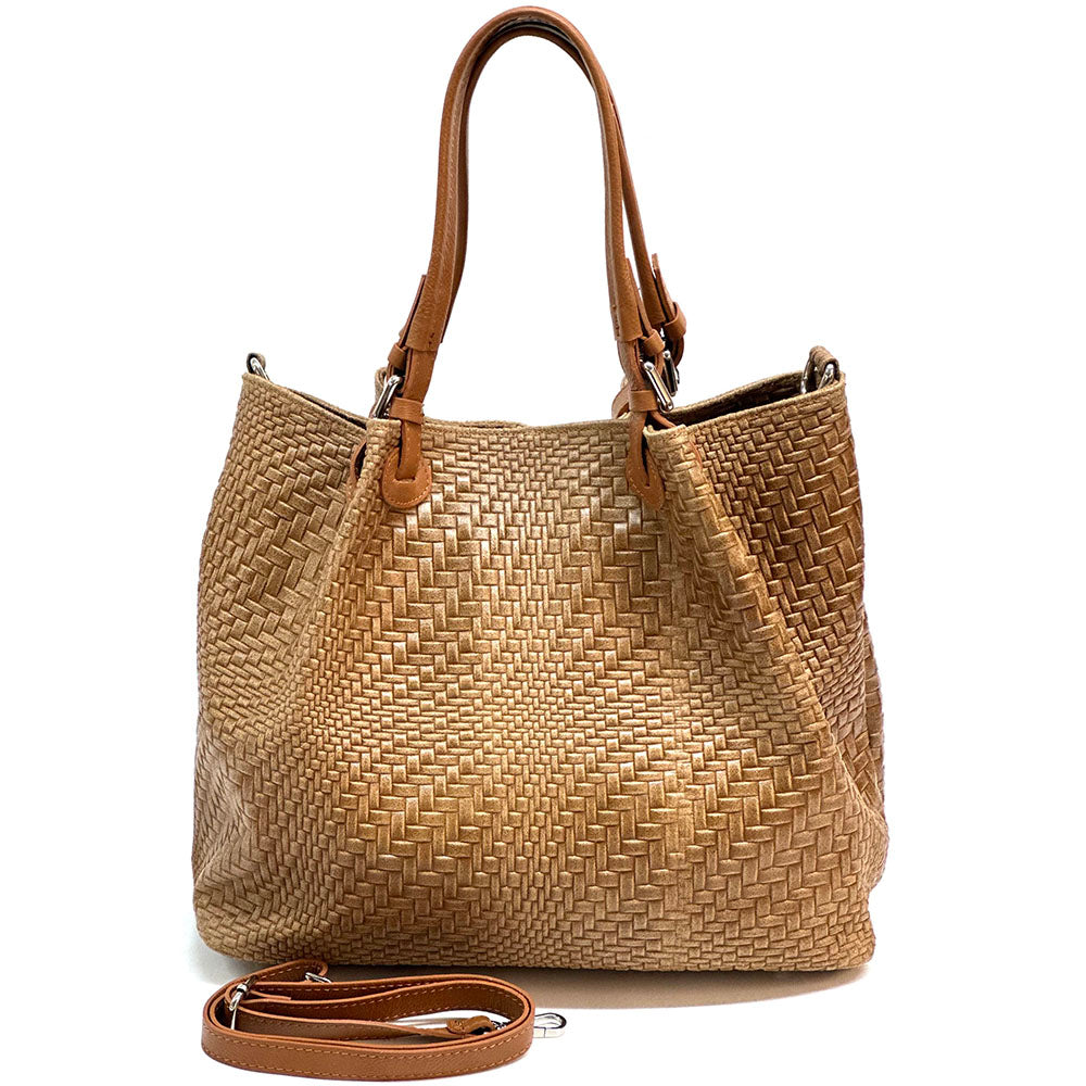 Debora S Leather Shoulder Bag - Made In Italy
