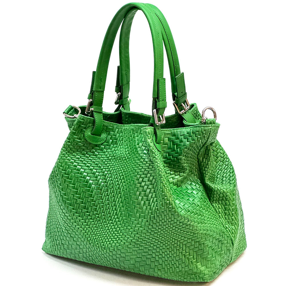 Debora S Leather Shoulder Bag - Made In Italy