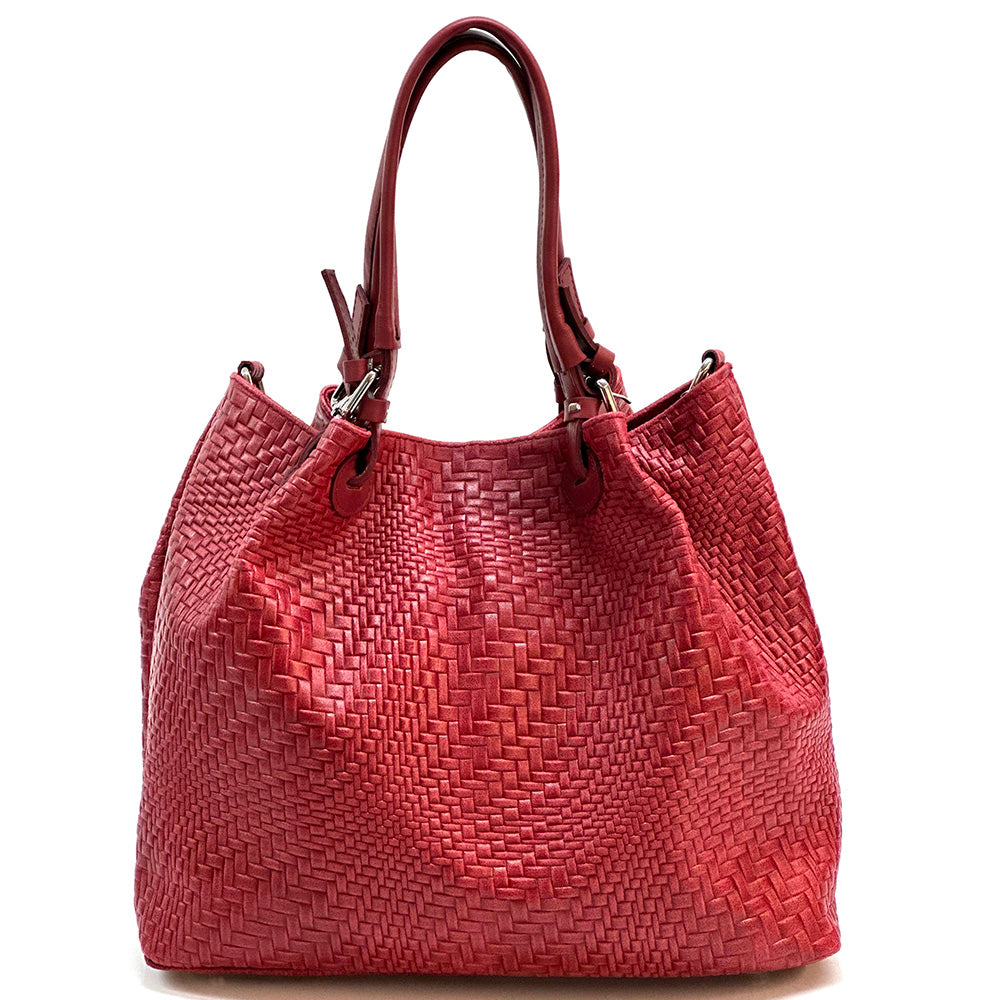 Debora S Leather Shoulder Bag - Made In Italy