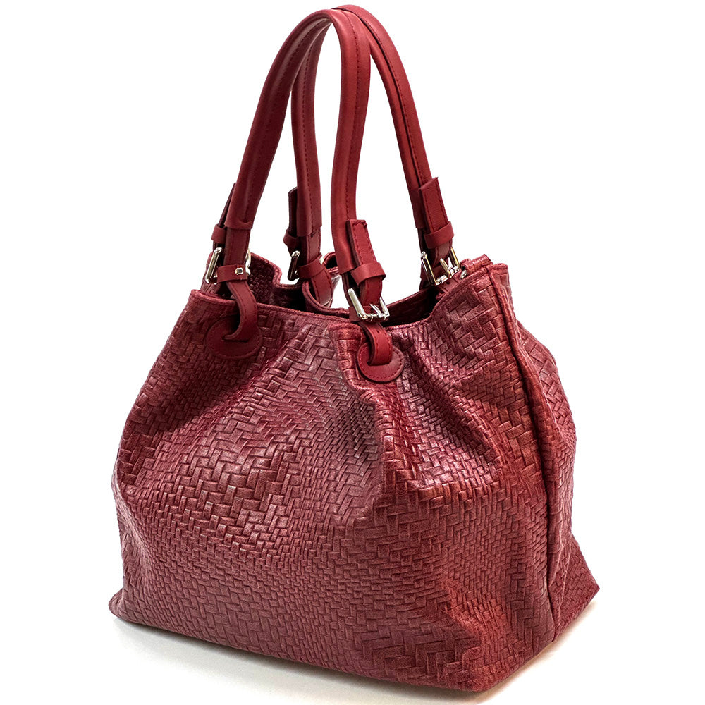 Debora S Leather Shoulder Bag - Made In Italy