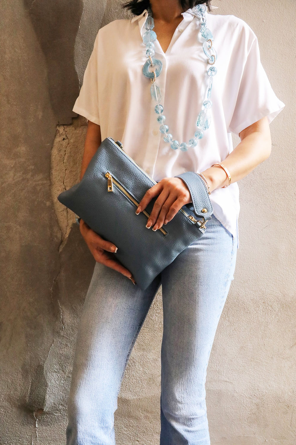 Alba Italian Leather Pochette - Made In Italy